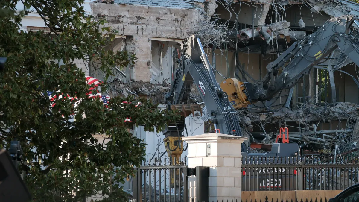 White House East Wing Demolished for New Ballroom